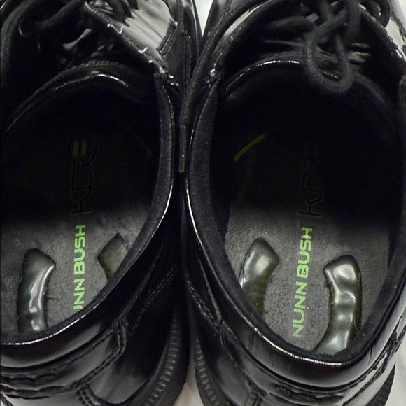 Nunn Bush Black Leather Oxfords size 7 men’s comfort gel insoles slip resistant - Picture 9 of 11